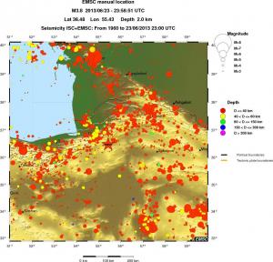 regional historical seismicity