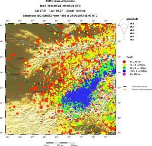 regional historical seismicity