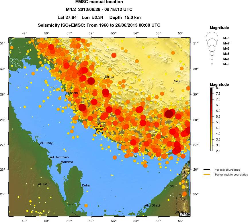 regional magnitude historical seismicity