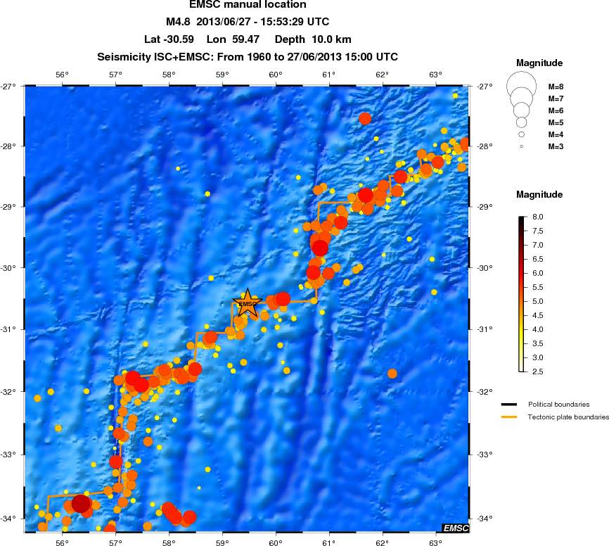 regional magnitude historical seismicity