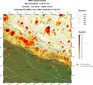 regional magnitude historical seismicity
