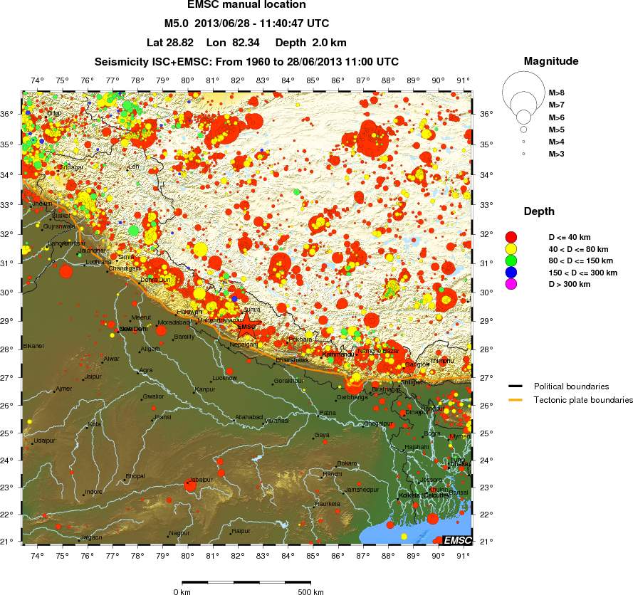wide historical seismicity