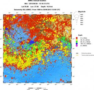 regional historical seismicity