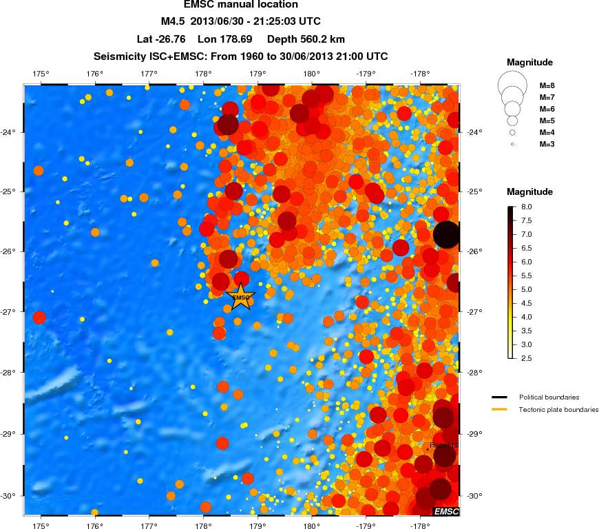 regional magnitude historical seismicity
