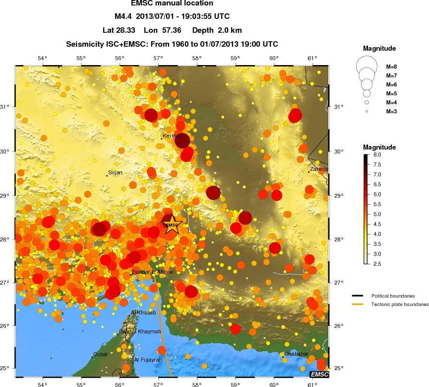 regional magnitude historical seismicity
