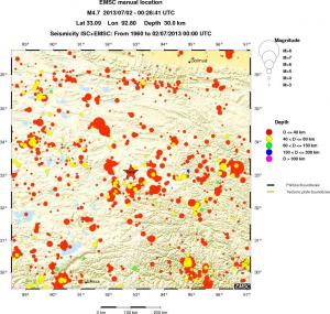 regional historical seismicity