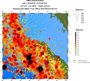 regional magnitude historical seismicity
