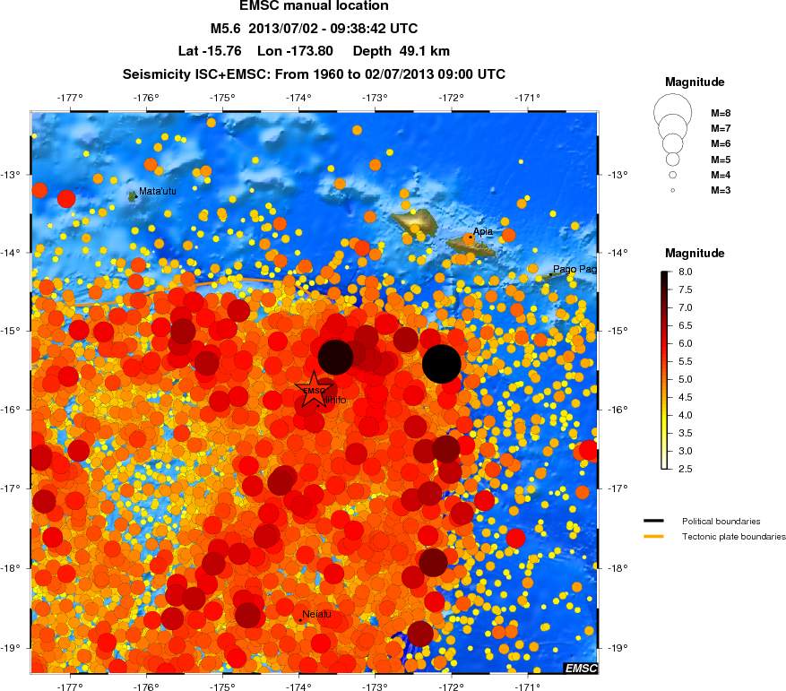regional magnitude historical seismicity