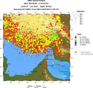 regional historical seismicity