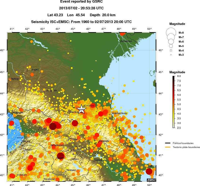 regional magnitude historical seismicity