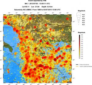 regional magnitude historical seismicity