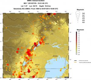 regional magnitude historical seismicity