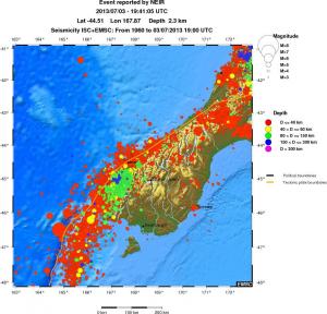 regional historical seismicity