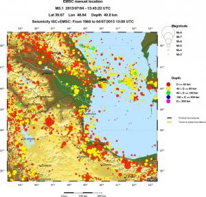 regional historical seismicity