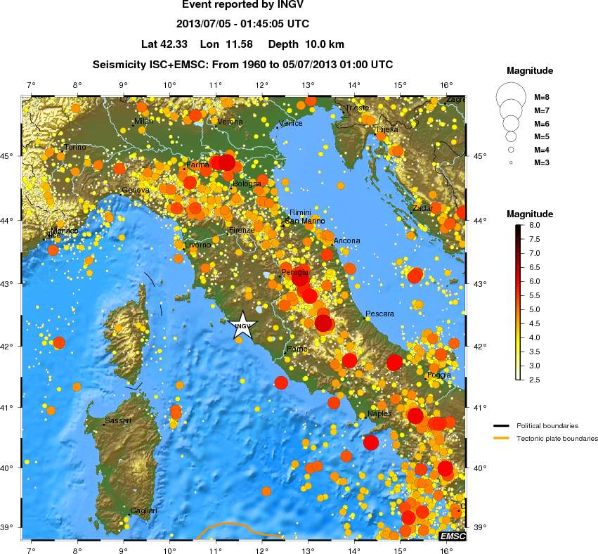 regional magnitude historical seismicity