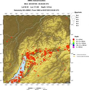 regional historical seismicity