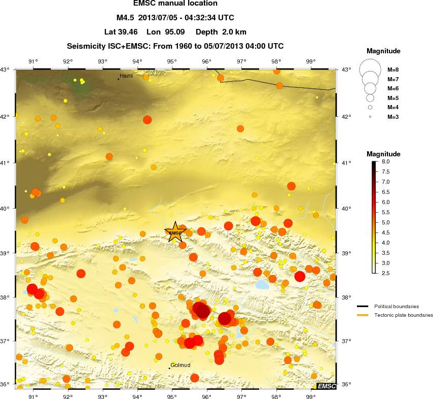 regional magnitude historical seismicity