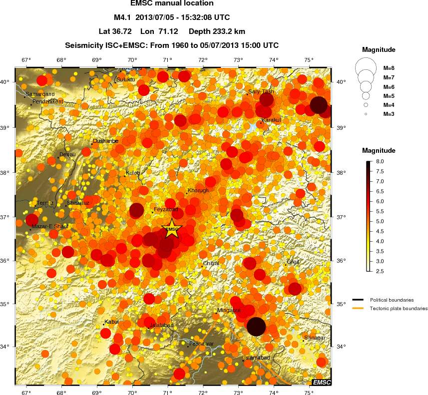 regional magnitude historical seismicity