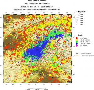 regional historical seismicity