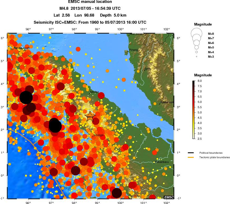 regional magnitude historical seismicity