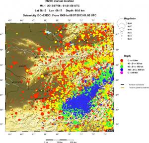 regional historical seismicity