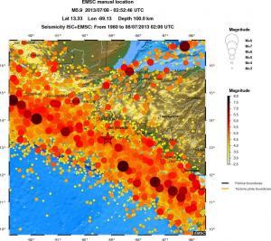 regional magnitude historical seismicity