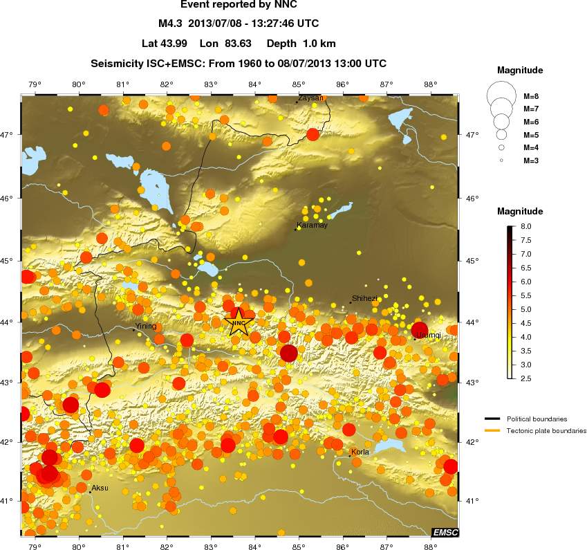 regional magnitude historical seismicity