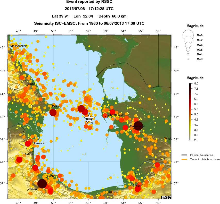 regional magnitude historical seismicity