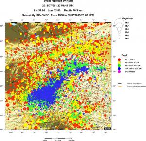 regional historical seismicity