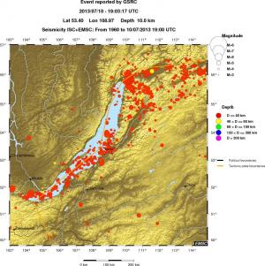 regional historical seismicity