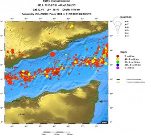 regional historical seismicity