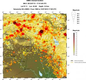 regional magnitude historical seismicity