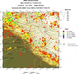 regional historical seismicity