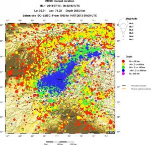 regional historical seismicity