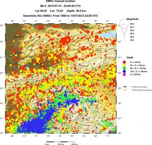 regional historical seismicity