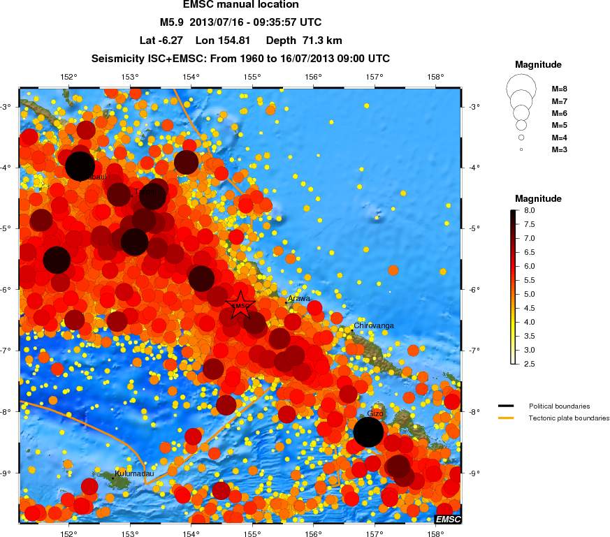 regional magnitude historical seismicity