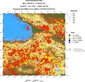 regional historical seismicity