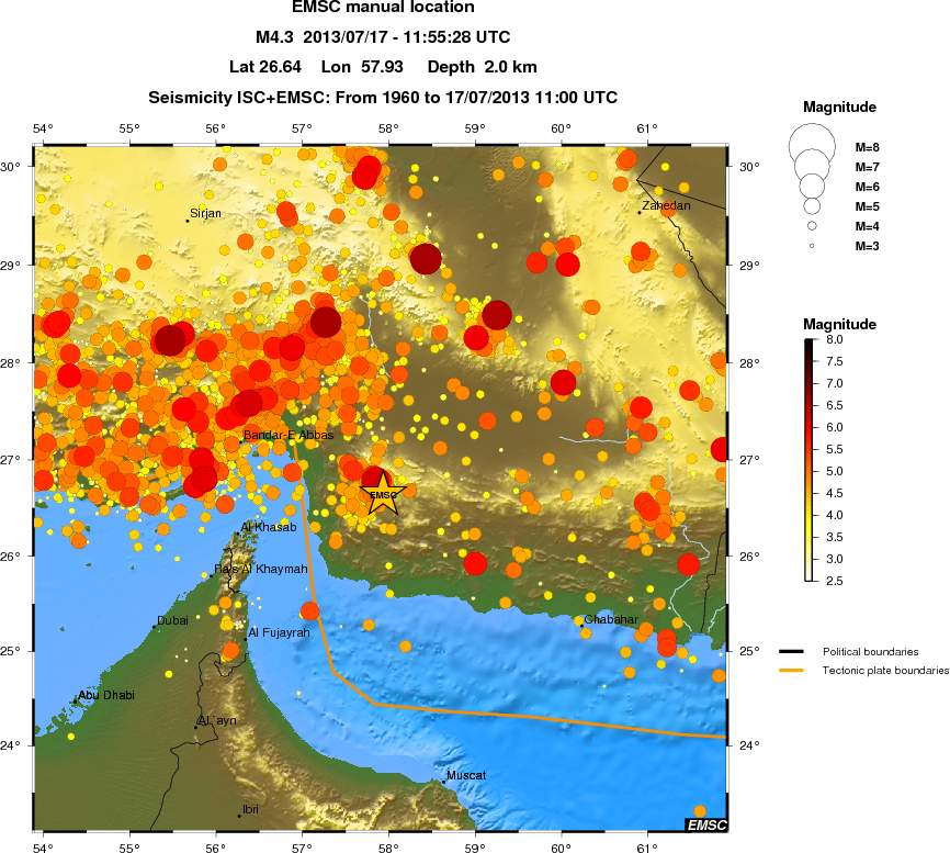 regional magnitude historical seismicity