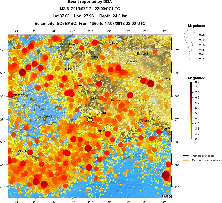 regional magnitude historical seismicity