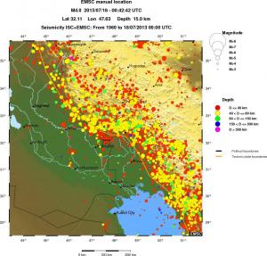 regional historical seismicity