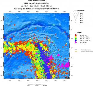 regional historical seismicity