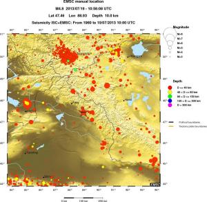 regional historical seismicity