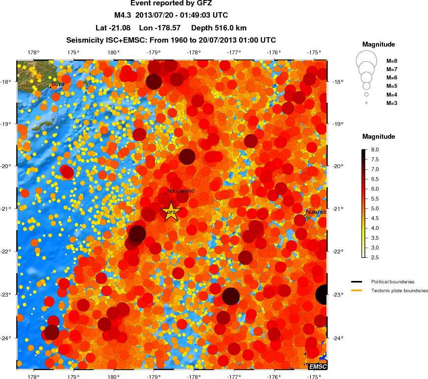 regional magnitude historical seismicity