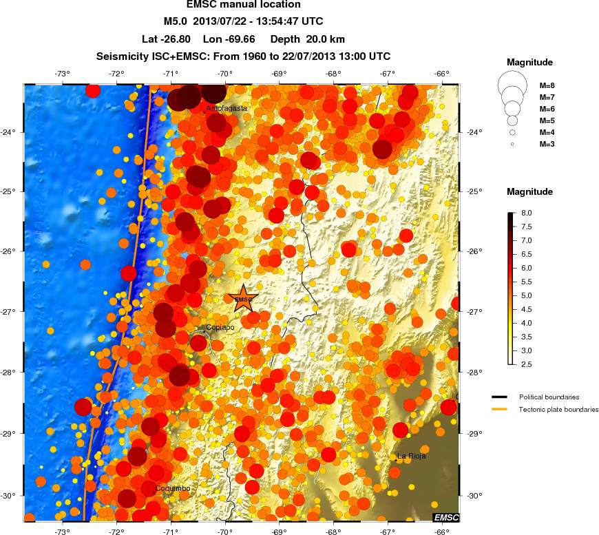regional magnitude historical seismicity