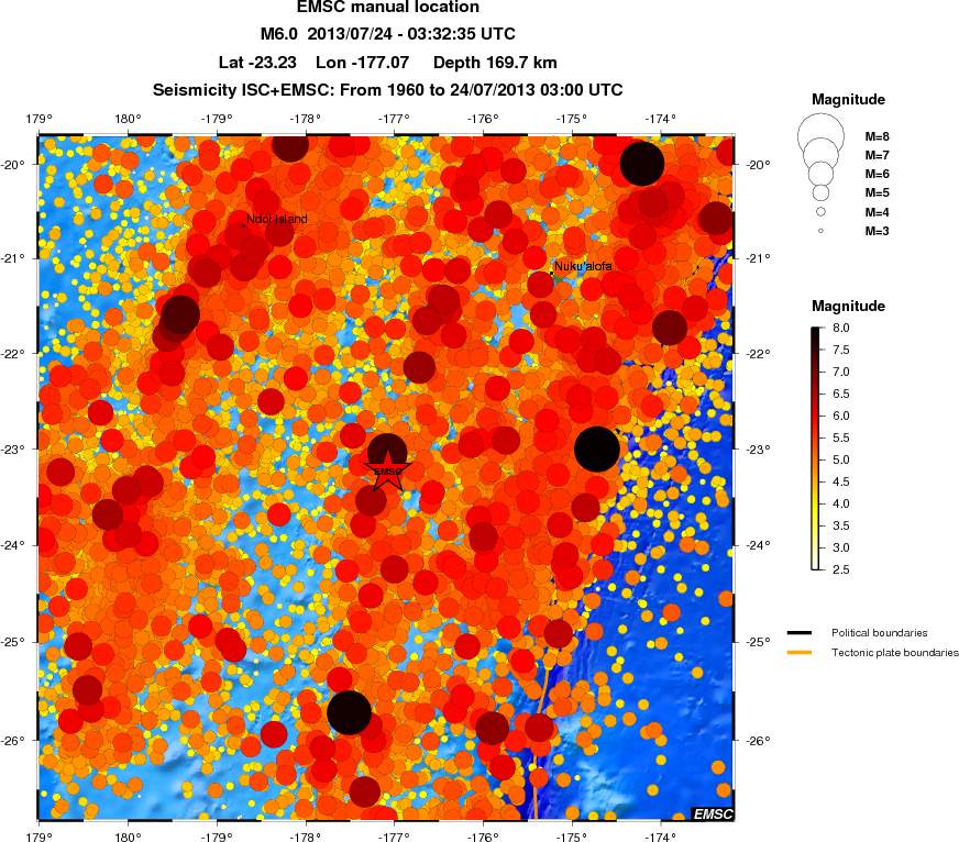 regional magnitude historical seismicity