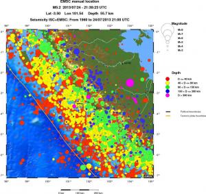 regional historical seismicity
