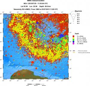 regional historical seismicity