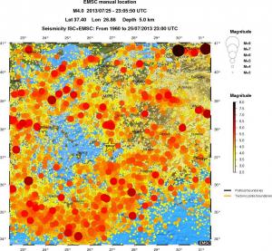 regional magnitude historical seismicity