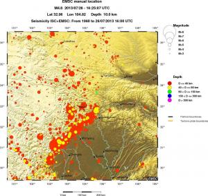regional historical seismicity