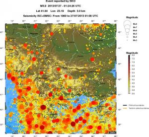 regional magnitude historical seismicity
